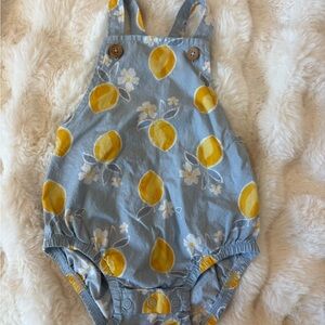 Carter's Blue and Yellow Lemon Print One Piece